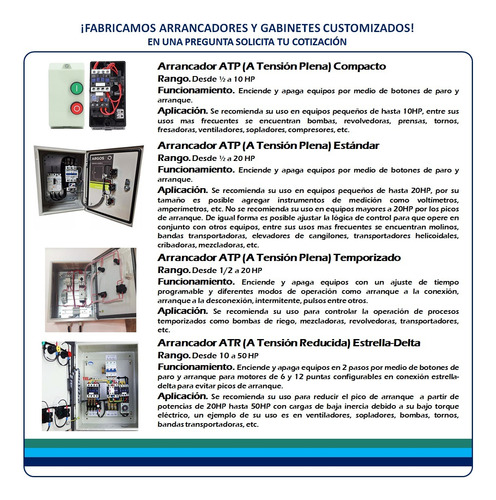 Arrancador Trifasico 220 1 Hp Bobina 220v 4-6a Am-e