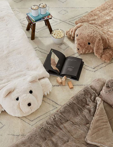 Bolsa Saco Dormir Sleeping Bag Peluche Afelpada Niños 170 Cm Color Oso