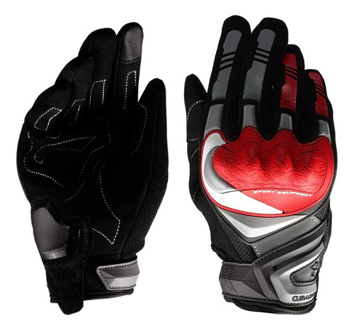 Motocicleta Guantes De Dedos Completos De Carreras Xl Rojo