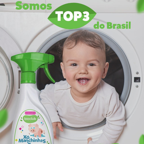 Pré Lavagem Roupa De Bebê Xô Manchinhas Orgânico Sem Cloro