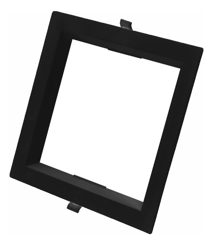 Painel Led Recuado Quadrado Embutir 18w 3000k Preto G-light