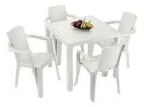 Comprar Juego Comedor Plástico Estilo Ratán Interior Exterior Rimax