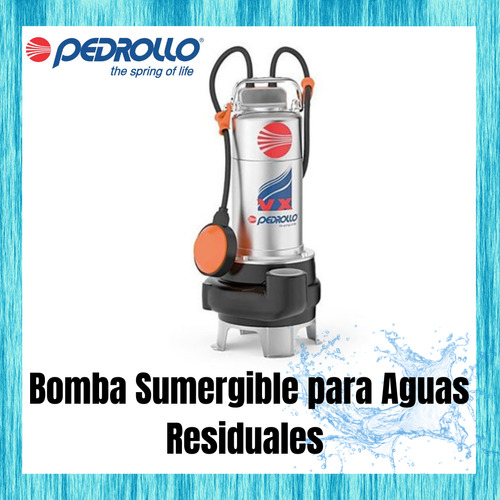 Bomba Sumergible Drenaje Aguas Residuales 1hp 220v Pedrollo 