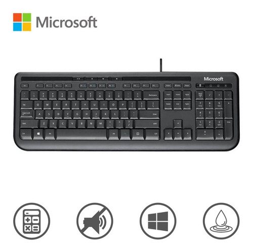 Teclado Microsoft Wired 600 Negro
