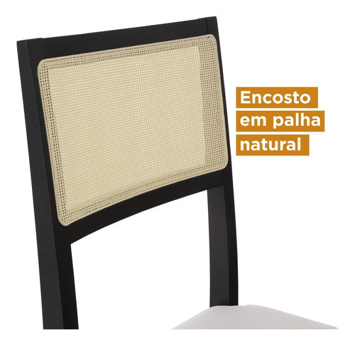 Cadeira Madeira Maciça Tiê Madeiramadeira Preto/bege He Cor da estrutura da cadeira Preto Cor do assento Bege Desenho do tecido Liso
