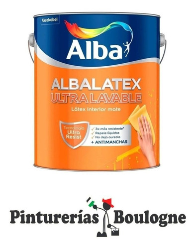 Albalatex Ultralavable Blanco 20litros. Pinturerias Boulogne