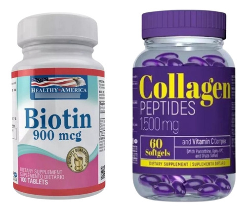 Biotina 900mcg + Colageno Pepti - Unidad a $902