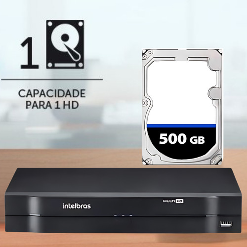 Gravador Dvr Intelbras 16 Canais Mhdx 1116-c + Hd 500gb