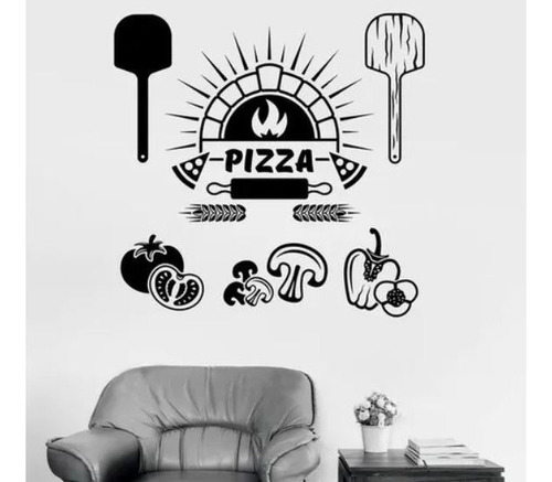 Vinil Decorativo Para Pizza Pizzeria Negocio M2