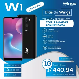 Celulares Wings Mobile W1, W4, W7 Nuevo Operador En Perú