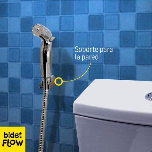 Imagen 8 de 10 de Bidet De Mano C/ Corte P/ Inodoro Duchador Gatillo + Flexibl