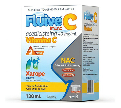 Fluive C Imuno 40mg Sabor Morango 120ml