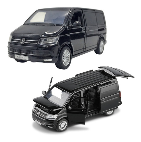 Volkswagen Multivan T6 Miniatura Metal Car Con Luz Y Sonido