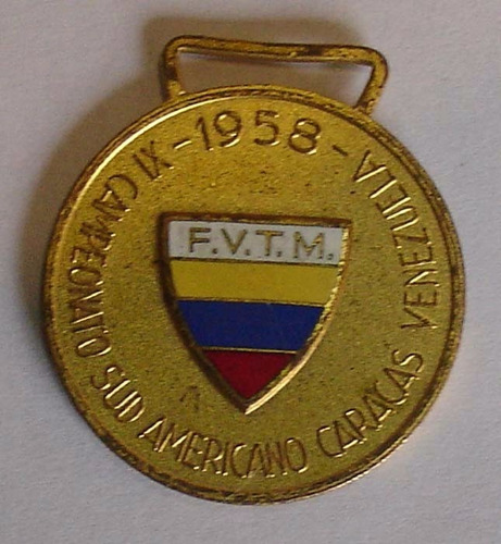 Medalla Venezuela 1958 Xi Campeonato Sud Americano Ping Pong