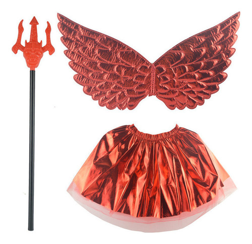 Tocado De Cuernos De Diablo Con Alas De Diablo Rojo De Hallo