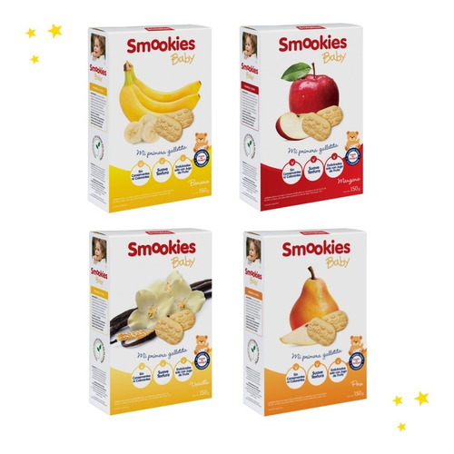Imagen 1 de 7 de Galletitas Smookies Baby 6 Unidades 150gr. Mix Sabores