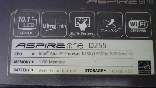 Acer One D 255 Para Piezas Pregunta