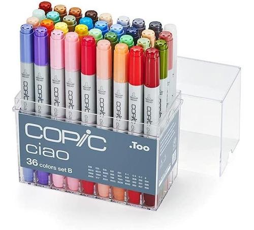 Set De Marcadores Copic Ciao 36 Piezas Recargables