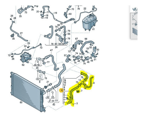 Manguera Audi A4 A5 Inferior Radiador Y Sensor 8w0122055bn