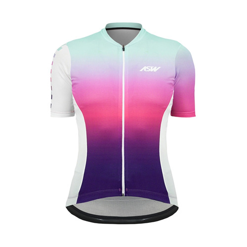 Camisa Ciclismo Feminina Asw Versa Sunset Azul Roxo