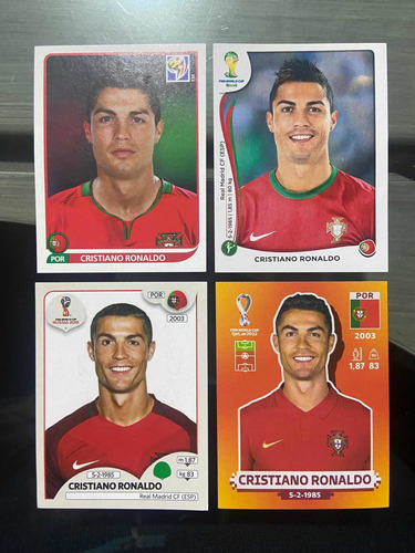 Cristiano Ronaldo Láminas Mundiales 2010 2014 2018 Panini