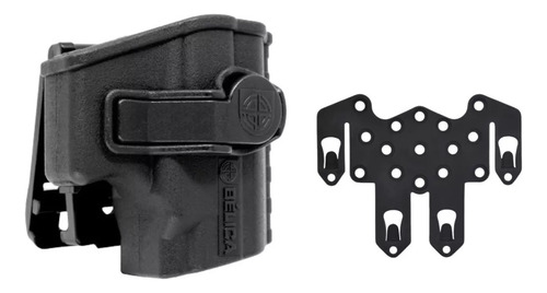 Coldre Eagle Fit Fast + Adapta. Strike Bélica Colete Modular Canhoto Preto