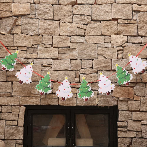 Banderas Artfen Navidad Banners Colgantes Bunting Garland (4