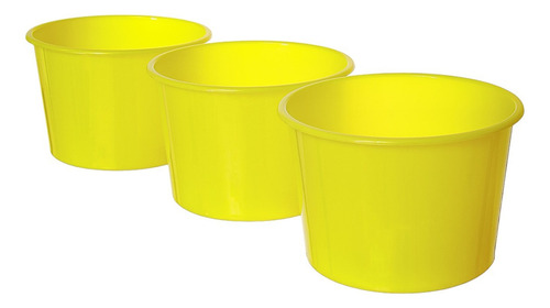Kit 40 Baldes De Pipoca 1,5 Litro Cor Amarelo