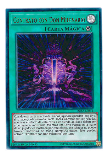 Yugi-oh! Contract With Don Thousand Dusa-en041 Ultra