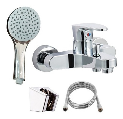 Imagen 1 de 3 de Grifería Monocomando Ducha Cromada Duchador Baño