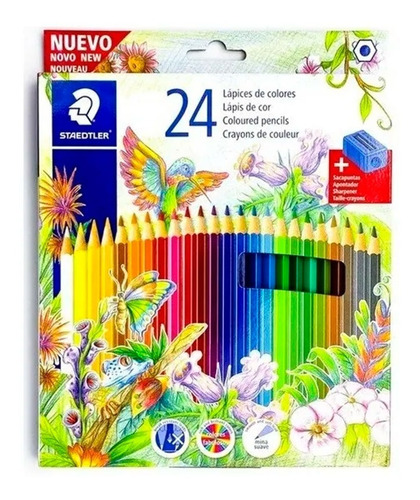 Lapices De Color Staedtler Por 24 Unidades + Sacapuntas 143