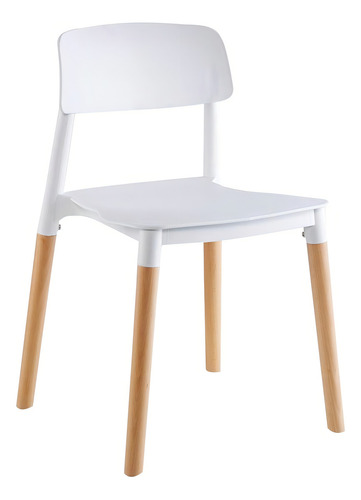 Set de 4 Sillas de Comedor Estocolmo con Patas de Madera | Sillas Modernas con Estilo Nordico Minimalista