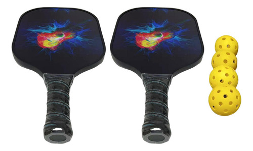 Pickleball Paddles Set 2 Raquetas 4 Pickleball Pelotas Para