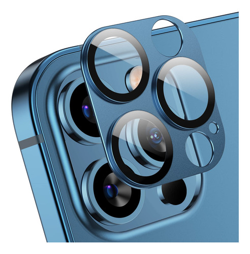 2 Protector Lente Camara Para iPhone 12 Pro Metal Trasera 9h