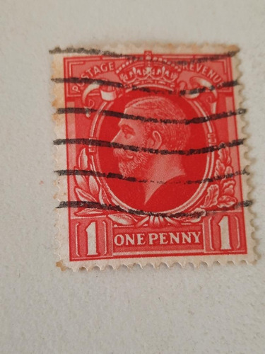 Estampilla Inglaterra One Penny    I33 (e1)