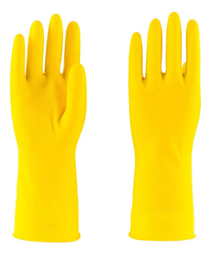 Guantes Multiuso Amarillo De Latex Pack 12 