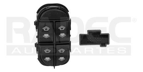 Control Cristal Ford Focus 1998 - 2005 Negro 11 Pin 5 Tecla