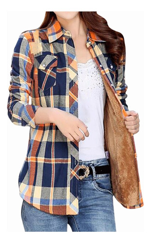 Women Plush Warm Thicken Red Plaid Coat