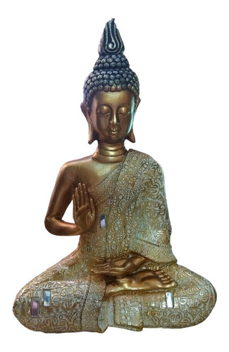 Buda Gold  Estado De Meditación 32cm Feng Shui Rl64394