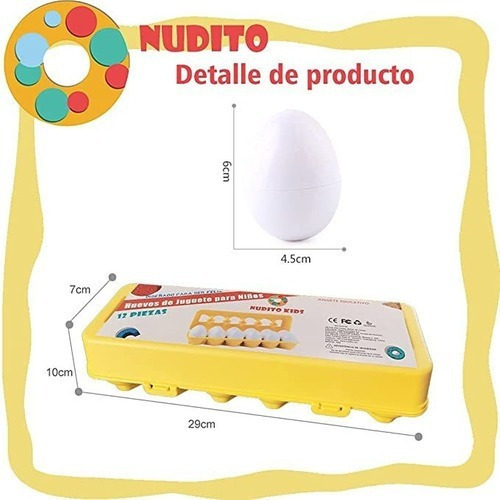 Wa Juguete Educativo De Huevo De Pascua Con Forma Geométrica