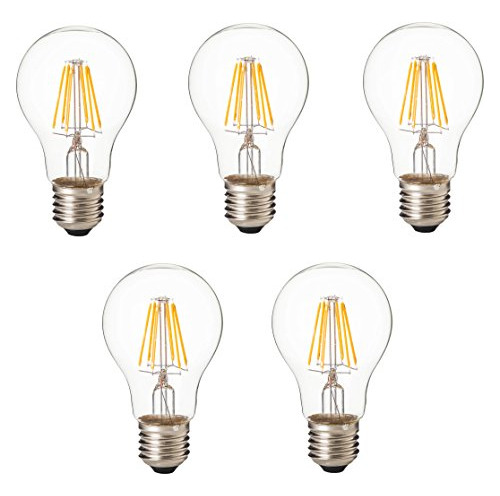 Bombilla Led Filamento 8w, Reemplazo 75w, Set 5, 360, 2.6x2.