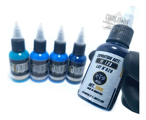 Imagen 3 de 4 de Tinta Tattoo 5 Jinetes Ink Set Blues X1 (38ml) Tatuar