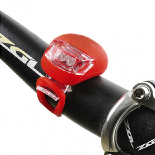 Imagen 4 de 10 de Luz Led Para Bicicleta Trasera Delantera Silicona Pack X 2