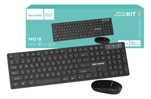 Kit Teclado/mouse Motomo Mo18 Inalambrico Comset09