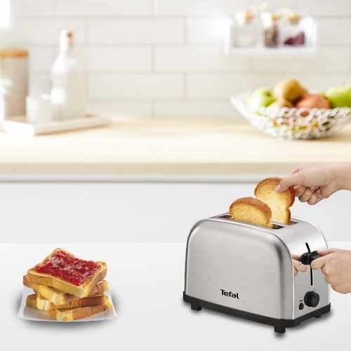 Tostador Eléctrico T-fal Ultra Inox Tt330dmx 2 Panes 700w