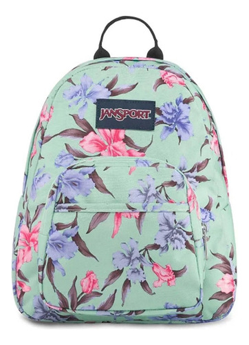 Mini Mochila Jansport Half Pint Floral Verde 10,5 Litros Ver