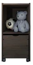 Comprar Baul Juguetero Organizador Para Dormitorio Con Cajon Y Estante 82 Cm Moderno Color Nogal
