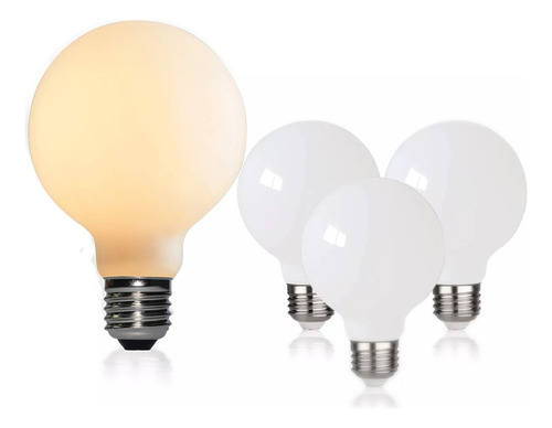 Bombilla Led Edison 4 Pza G25(g80) 5w E26  Blanco Cálido 