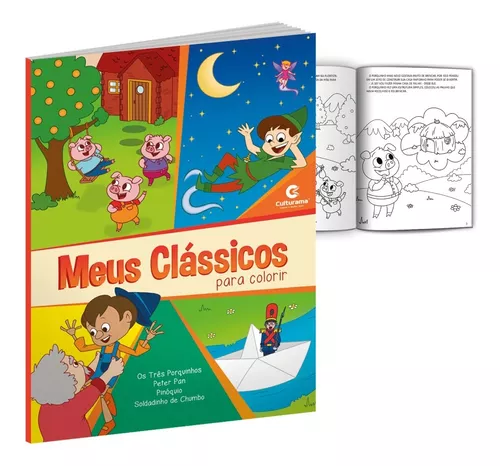 Livro Para Colorir Coleção Clássicos 08 Un Promoção Oferta