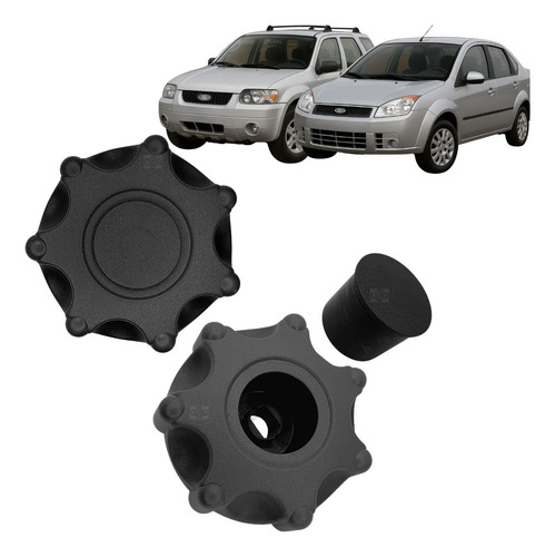 Kit Com 2 Manopla Roldana Regulador Banco Ecosport 2003/2012